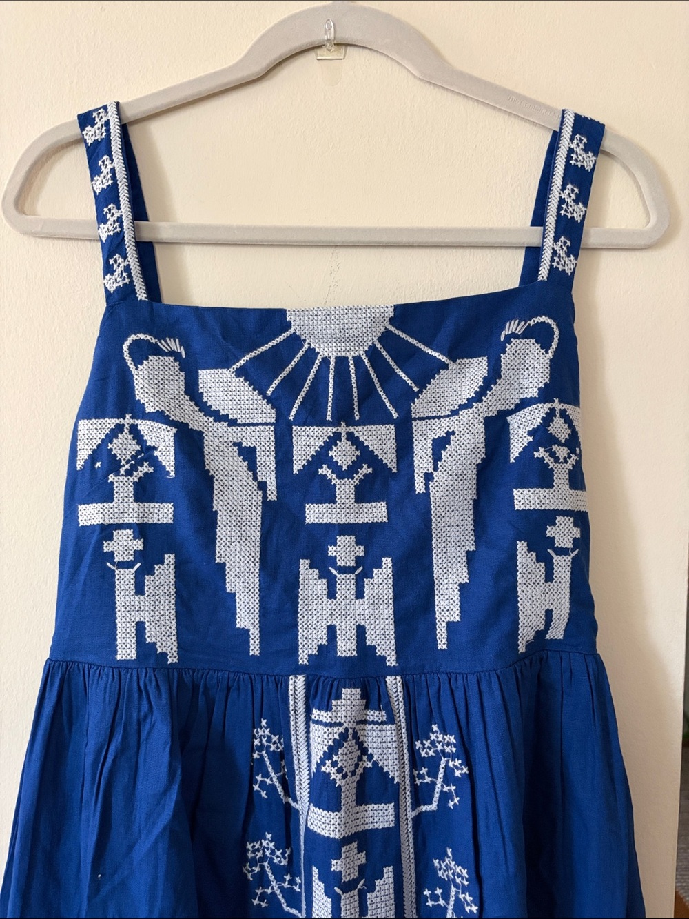 NWOT Farm Rio Navy Macaw Embroidered Maxi Dress - Picture 3 of 7